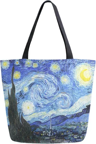 Miniatura 10 de Naanle Bolsa de lona de África grande para mujer, bolsa de hombro casual, bolsa de algodón para exteriores, reutilizable, multiusos, resistente
