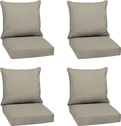 Miniatura 104 de Arden Outdoor Deep Seat Cushion Set, 24 x 24 pulgadas, Cojín para patio resistente al clima, a la lluvia y a la decoloración para silla, sofá y sofá