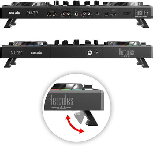 Miniatura 3 de Hercules DJControl Inpulse 500 Controlador DJ – Juego de DJ para principiantes, mezclador USB DJ de 2 cubiertas con interfaz de audio incorporada
