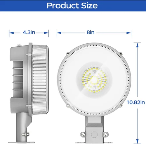 Miniatura 5 de CINOTON Luz LED de granero, 70 W 8400 lm, luz de seguridad para exteriores del anochecer al amanecer, listado UL, 120 V, optimizada para el hogar