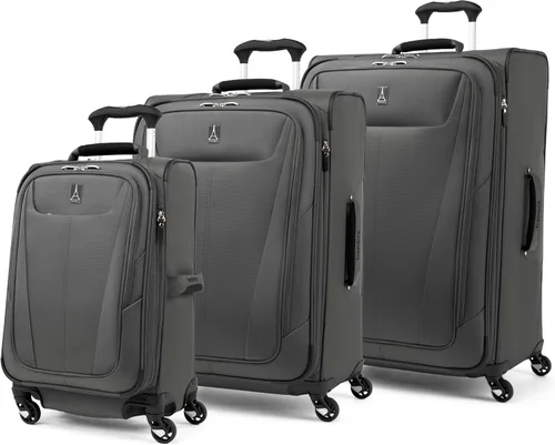 Miniatura 314 de Travelpro Maxlite 5 - Juego de 2 piezas de equipaje de mano de tela, expandibles con 4 ruedas giratorias, bolso blando para debajo del asiento, Negro