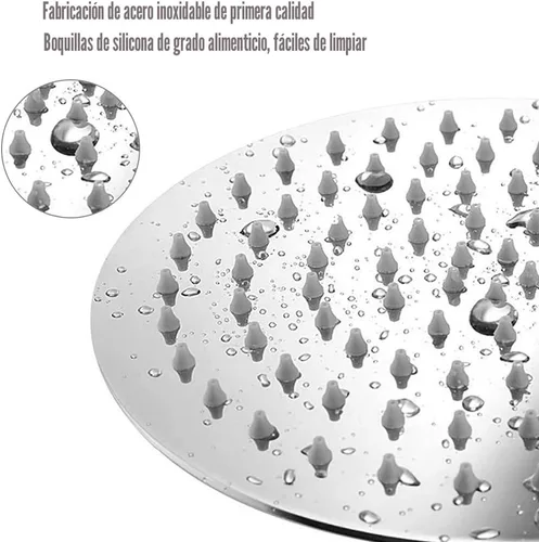 Miniatura 2 de NearMoon Cabezal de ducha de lluvia, diseño ultra fino - aumento de presión, experiencia genial, lluvia de alto flujo, acero inoxidable