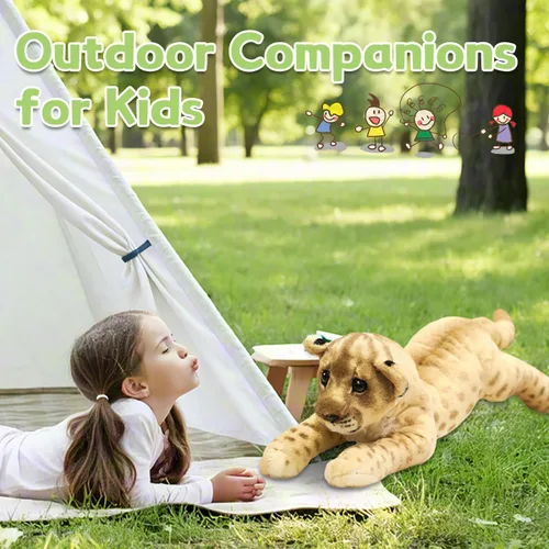 Miniatura 6 de León de Peluche Suave Grande León de Peluche de Felpa León Juguetes Animales de Safari León de Peluche Lindo Juguetes de Peluche de la Jungla