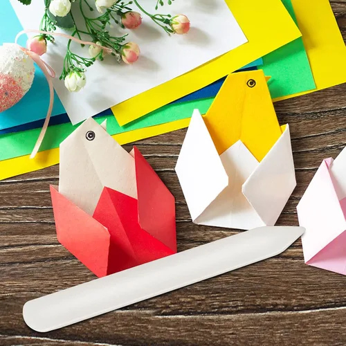 Miniatura 6 de Herramienta de carpeta de hueso genuino para manualidades de papel, encuadernación de papel de origami y manualidades de cuero (2 piezas)