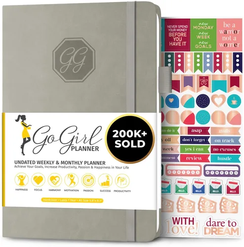 Miniatura 8 de GoGirl Agenda y organizador para mujer – Agenda semanal tamaño A5, diario de objetivos y agenda para mejorar la gestión del tiempo, la productividad
