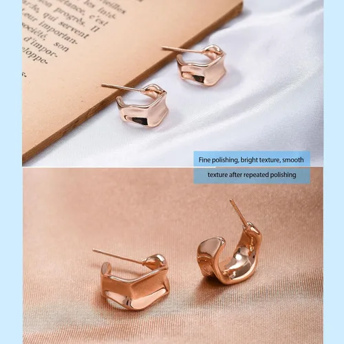 Miniatura 9 de Aretes de aro gruesos de oro para mujer, chapados en oro de 14 quilates y plata, aretes geométricos, aretes colgantes de nudo de moda
