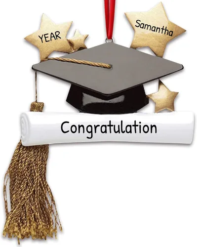 Miniatura 9 de Adornos de graduación personalizados 3D de la clase de 2025, adornos de árbol personalizados para 2025, regalos de graduación personalizados