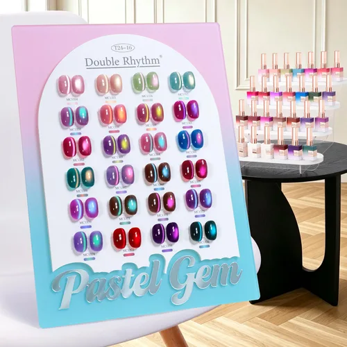 Miniatura 16 de Double Rhythm - Juego de esmalte de uñas en gel de 28 piezas, 0.5 onzas, kit de esmalte de uñas de gel de remoción, mismo color, misma botella, arte