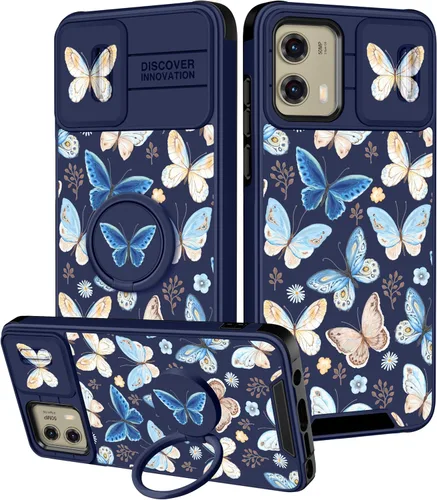 Miniatura 20 de Funermei Funda para Moto G Play 4G 2024 – Funda para teléfono para mujeres y niñas, diseño único de gato y libros, diseño único con funda
