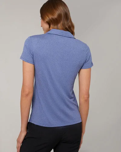Miniatura 4 de 32 Degrees Polo ajustado para mujer, absorbe la humedad, elástico en 4 direcciones, ajuste de forma, golf, tenis