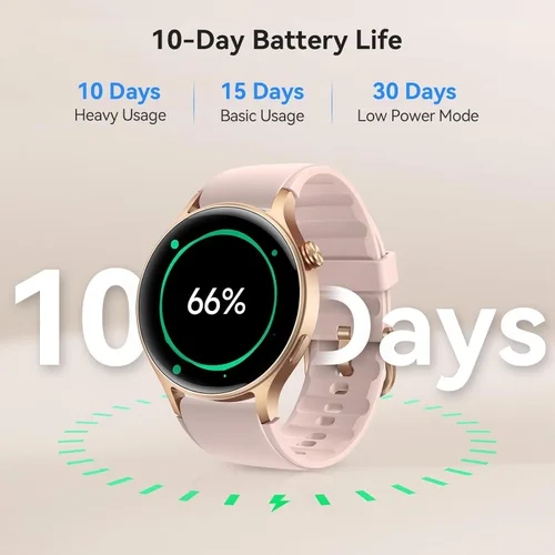 Miniatura 7 de Reloj inteligente para mujer, responder/hacer llamadas, pantalla ultra clara AMOLED de 1.32 pulgadas con monitor de frecuencia cardíaca, sueño/SpO2