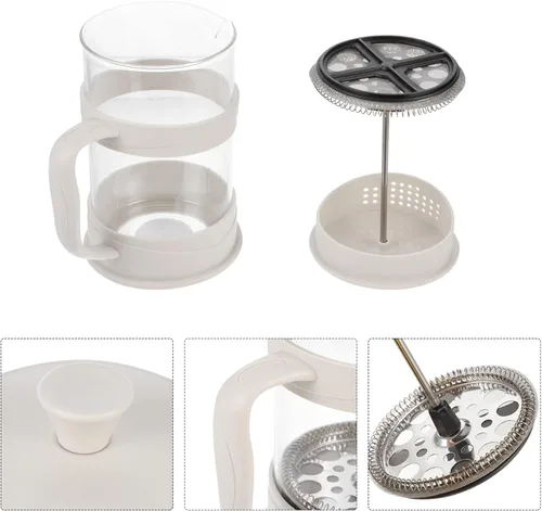Miniatura 7 de DOITOOL Cafetera de café expreso, cafetera de café, cafetera de vidrio, prensa de café de vidrio, cafetera de té de 27.1 fl oz, filtro de café frío