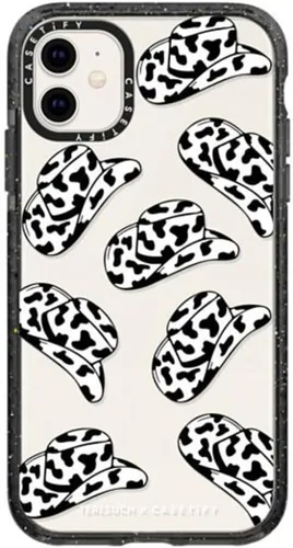 Miniatura 100 de CASETiFY Impact - Funda para iPhone 11 - Flower Power Retro - Negro Transparente