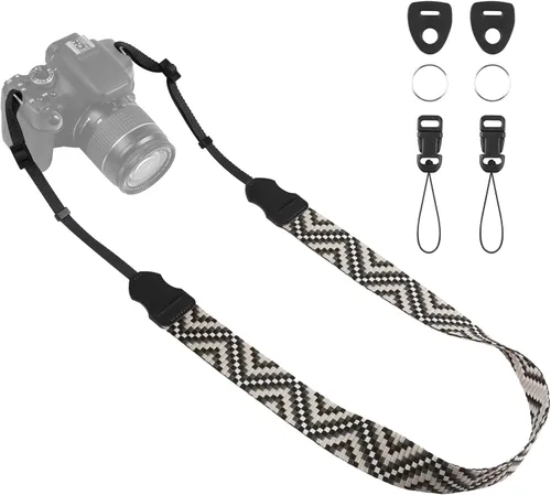 Miniatura 28 de Correa universal para cámara, correa para el cuello de la cámara, correas de hombro ajustables compatibles con Canon, Fujifilm, Nikon, Olympus
