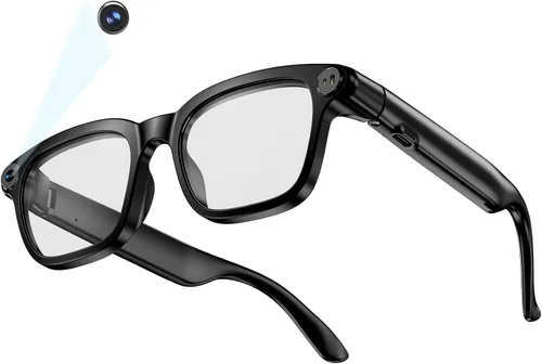 Miniatura 10 de Lentes de cámara inteligente AI, grabación de video POV HD 1080P y traductor, reconocimiento de objetos, audio Bluetooth para llamadas musicales