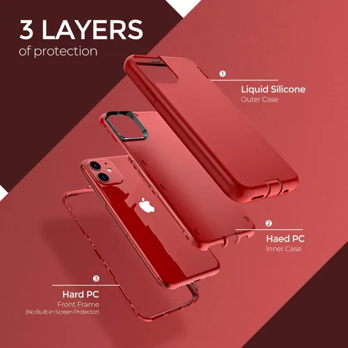 Miniatura 3 de ORIbox - Funda compatible con iPhone 13, acabado suave de silicona líquida exterior