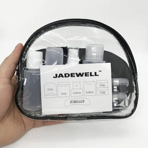 Miniatura 2 de Paquete de 4 botellas de viaje con bolsa con cremallera y recipientes aprobados por la TSA para artículos de tocador, champú, acondicionador