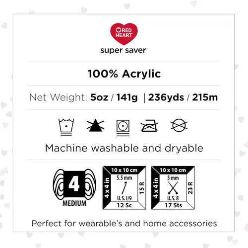 Miniatura 8 de Red Heart Hilo Super Saver, paquete de 3, estampado artístico, 3 unidades Estampado De Artista