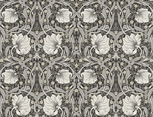 NextWall - Papel pintado floral de pimpernel de despegar y pegar (carbón y gris perla)