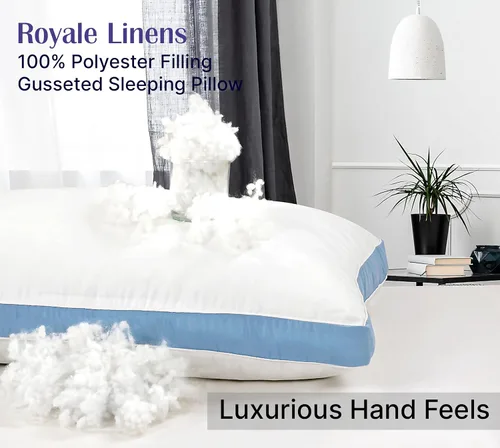 Miniatura 3 de ROYALE LINENS Juego de 2 almohadas de tamaño estándar, almohada de cama para dormir, almohada refrescante para dormir de espalda, estómago