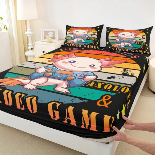 Miniatura 7 de Erosebridal Highland Cow - Juego de sábanas de tamaño individual con diseño de rosas para niños, niñas, adolescentes, adultos, animales salvajes