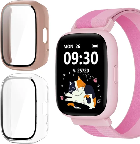 Miniatura 6 de Compatible con BIGGERFIVE Smart Watch, Lamshaw Hard PC Case con protector de pantalla compatible con BIGGERFIVE BW02 Smart Watch/Brave 2-1.8 negro