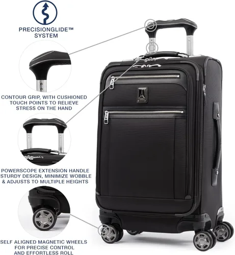 Miniatura 2 de Travelpro Platinum Elite-Softside - Maletas expansible con ruedas giratorias, Negro shadow), 409186101