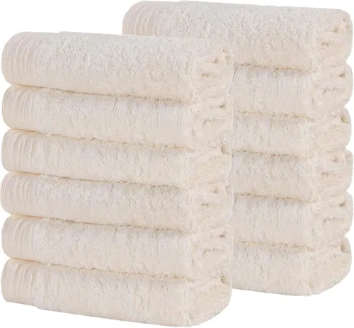 Miniatura 27 de Superior Rayon - Juego de toallas de 12 piezas de mezcla de bambú, de secado rápido, artículos esenciales para el baño, ducha, spa, toallas