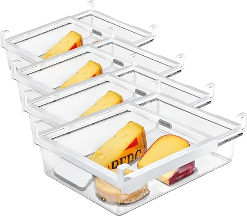 Miniatura 7 de Cajón de almacenamiento debajo del estante del refrigerador OXO Good Grips de 14 pulgadas - para carnes delicadas, queso, productos y más