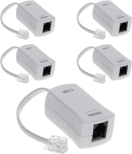 Miniatura 7 de InstallerParts Filtro de teléfono DSL para módem – para eliminación de interferencias y bloqueador de ruido estático para contestador, máquina