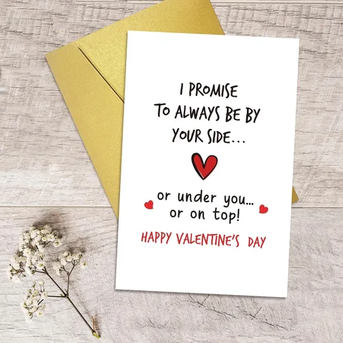 Miniatura 5 de Qiliji Tarjeta traviesa del día de San Valentín para él y ella, divertida tarjeta del día de San Valentín para marido, novio, esposa, novia, tarjeta