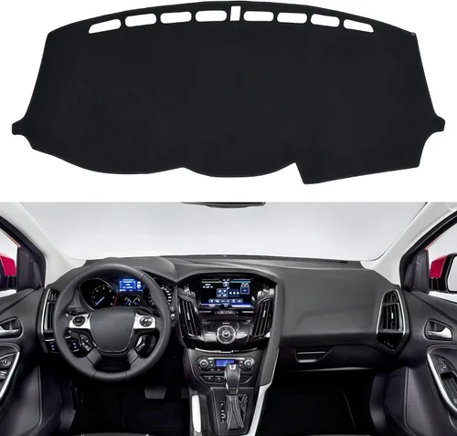 Miniatura 17 de SPEEDWOW Tapete para cubierta de tablero de instrumentos compatible con Ford F150 1997-2003 sin sensor climático/sensor de luz