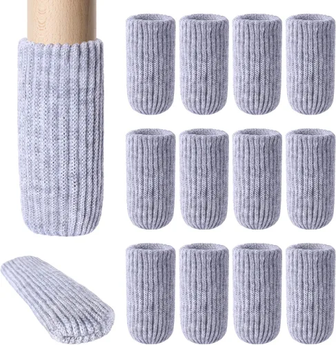 Miniatura 13 de 8 PCs Calcetines para Patas de Muebles - Calcetines Negros de Alta Elasticidad para Muebles, Protectores de Piso de Patas de Silla Tejidos, Juego