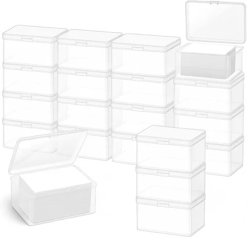 Vicenpal Cajas de cartas de juego a presión cerradas de plástico transparente, cajas de almacenamiento de cartas coleccionables compatibles con MTG