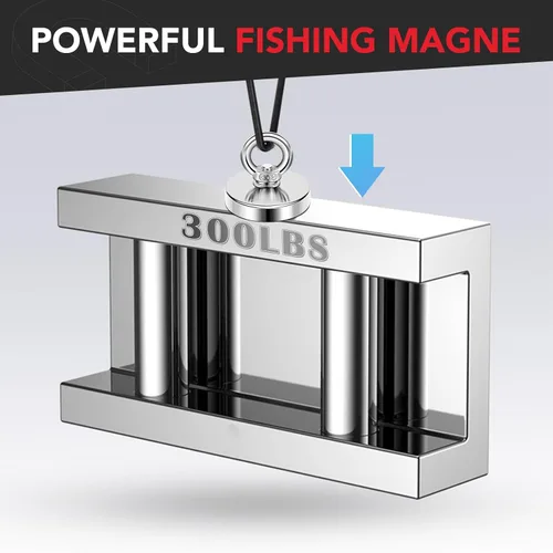 Miniatura 7 de DIYMAG Ganchos magnéticos de 30 libras + paquete de 20 (plateado) y imanes de pesca de neodimio fuertes con ojal de agujero avellanado