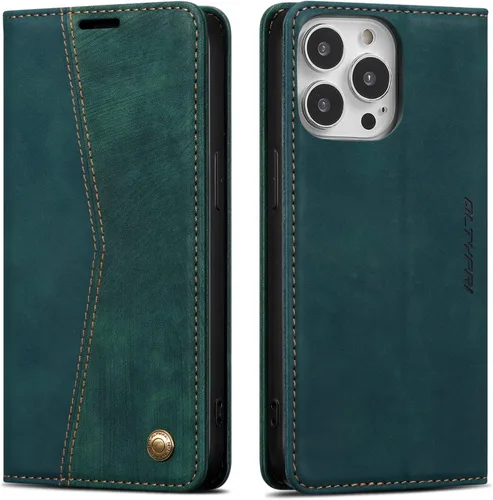 Miniatura 55 de QLTYPRI Para iPhone Air Case Wallet Con Tarjetero, Vintage PU Cuero Kickstand Cierre Magnético A Prueba De Golpes Folio Libro Funda Para IPhone 17
