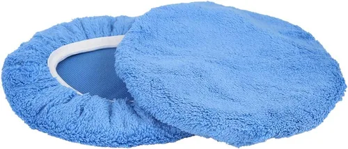 Miniatura 6 de X AUTOHAUX 5pcs 9-10 pulgadas azul cielo microfibra cera de coche pulido capó cubierta de almohadilla de pulido