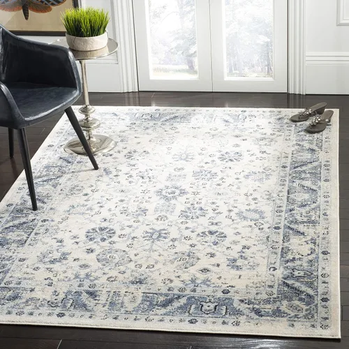Miniatura 18 de SAFAVIEH Colección Charleston Alfombra de Acento - 2 pies x 5 pies, Gris & Gris Oscuro, Diseño Oriental con Efecto Desgastado, No Desprende Pelusa