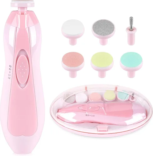Cortaúñas para bebés, kit de lima de uñas eléctrico seguro para bebés recién nacidos y niños pequeños, dedos de los pies y las uñas, cuidado, pulido