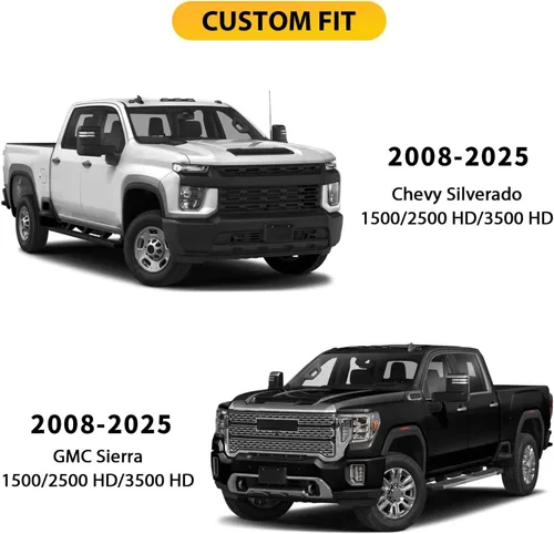 Miniatura 8 de Octomo Juego completo de fundas de asiento compatibles con Chevy Silverado GMC Sierra Custom Fit 2007 a 2025 1500 2500HD 3500HD Crew Double Extended