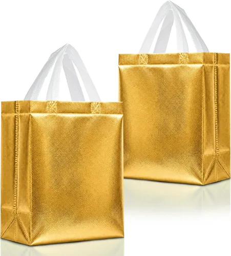 Miniatura 20 de Nush Nush Bolsas de regalo extragrandes de colores mixtos, juego de 12 bolsas de regalo extragrandes reutilizables de colores surtidos con asas