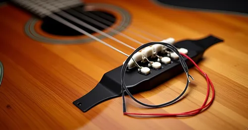Miniatura 2 de Alomejor Pastilla piezoeléctrica para guitarra, 1 unidad, sensible debajo de la silla de montar, pastilla de puente piezoeléctrico para guitarra