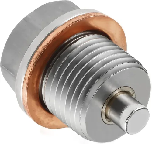 Miniatura 8 de Tapón magnético de drenaje de aceite de acero inoxidable M12 x 1.5, bandeja del motor con arandela de cobre e imán de neodimio, compatible