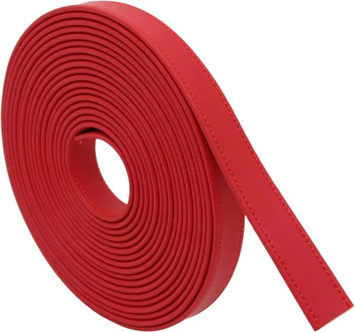 Miniatura 15 de lalatia Correas de cuero sintético cosidas para manualidades, tiras de cuero con costuras de 1/2 pulgada de ancho, 2 yardas de largo, color negro