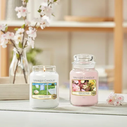 Miniatura 6 de Yankee Candle Vela perfumada en tarro grande, rosas recién cortadas, hasta 150 horas de tiempo de combustión