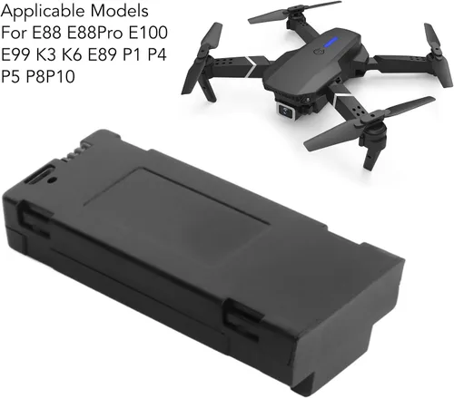 Miniatura 2 de 3PCS 3.7V 1800 mAh Li Batería para E88 E88Pro E100 E99 K3 K6 E89 P1 P4 P5, Quadcopter Parts Avión Modelo Drone Batería con 3 en 1 Cable de Carga