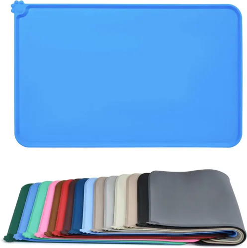 Miniatura 20 de AUDWUD - Tapete de silicona impermeable para alimentación de mascotas, almohadilla antideslizante para tazón, tapete para perros para comida y agua