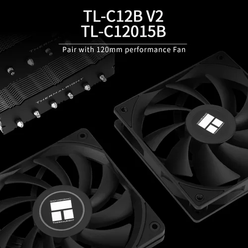 Miniatura 5 de Thermalright Royal Knight 120 SE - Enfriador de CPU, solo 6.102 in de alto, ventiladores PWM duales de torres duales TL-C12B V2 y TL-C12015B, 6