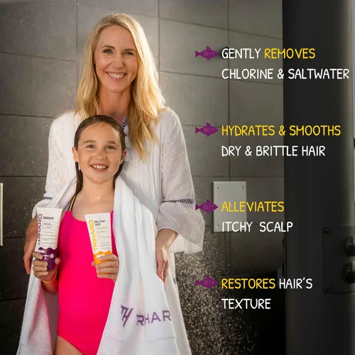 Miniatura 2 de TRIHARD Juego de champú y acondicionador Chlorine Defense para niños, champú y acondicionador de natación sin desgarros para proteger e hidratar