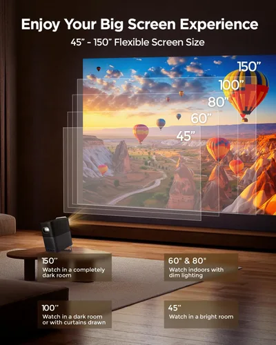 Miniatura 8 de TCL Proyector inteligente A1s compatible con 4K, compatible con Google TV y Netflix, WIFI y Bluetooth, enfoque automático Keystone, Native 1080p